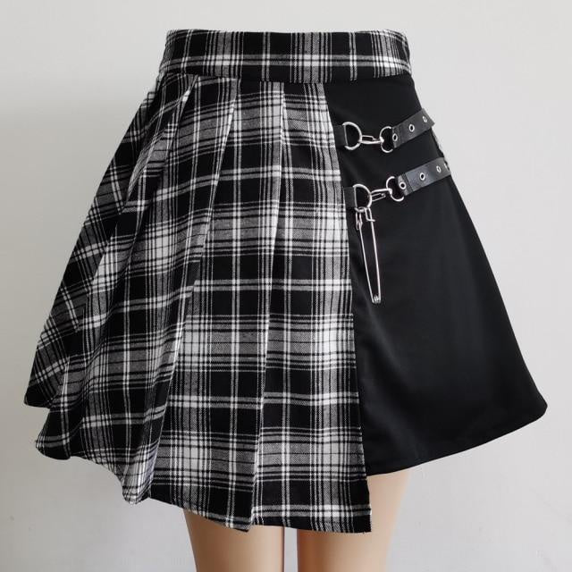 Gothic Pleated Shorts Skirt