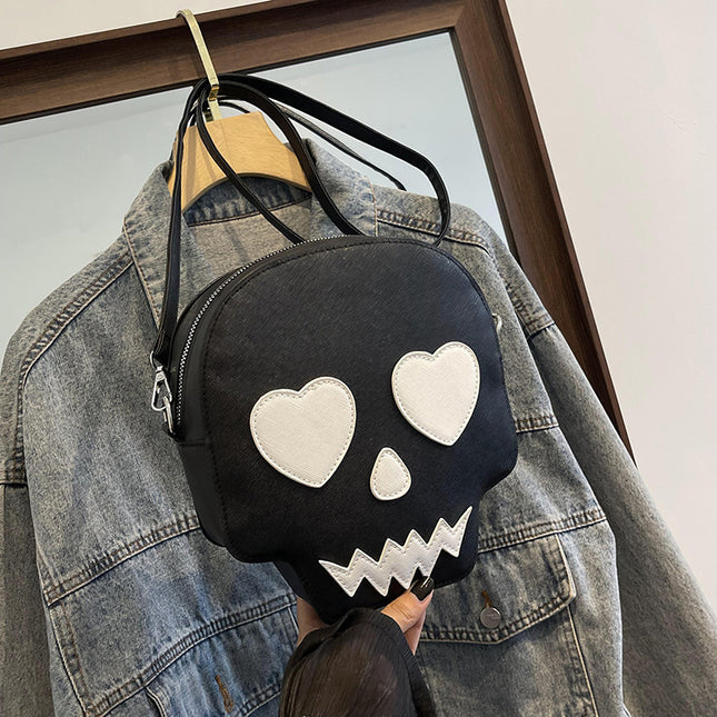 Black & White Skull Face Purse