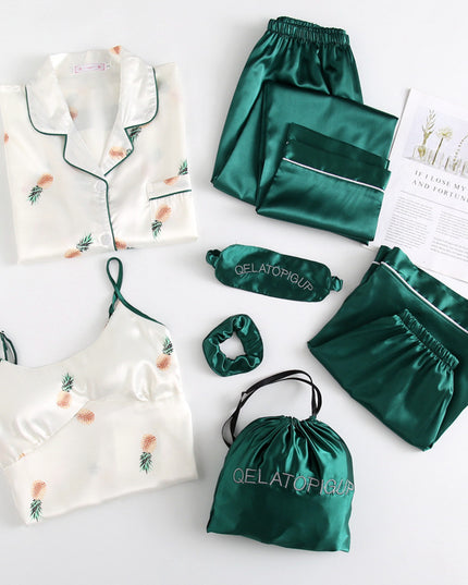 Sweet Print 7 Piece Pajama Set