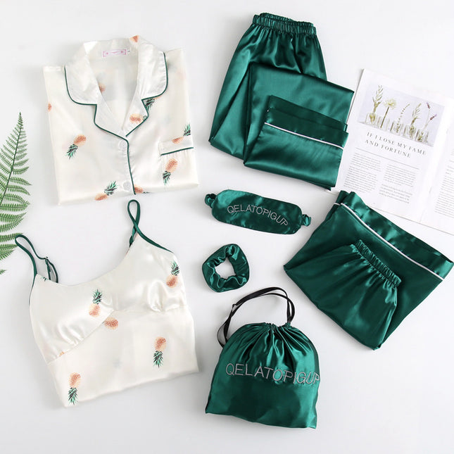 Sweet Print 7 Piece Pajama Set