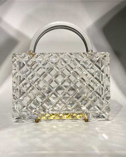 Transparent Checkered Acrylic Bag