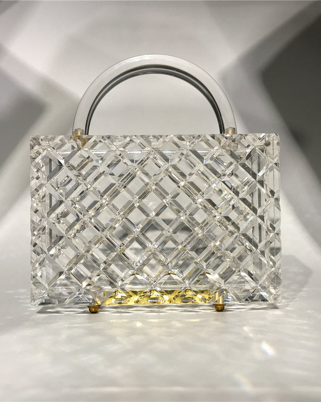 Transparent Checkered Acrylic Bag