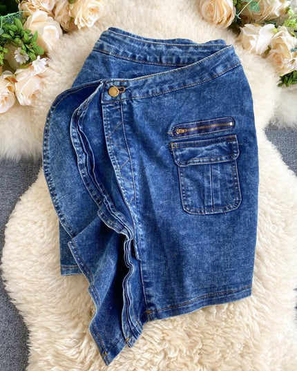 Denim 2 Piece Skirt Set