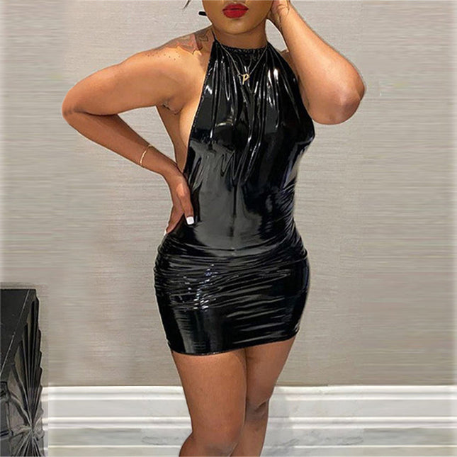 Wet-Look Shine Dress