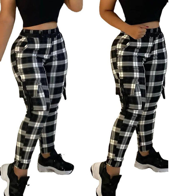 Black Plaid Pants
