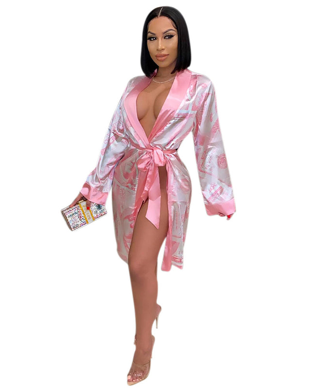 Silky Dollar Bill Robe