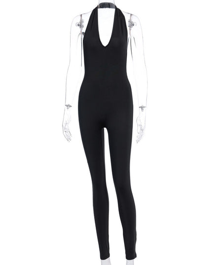 Deep V Jumpsuit