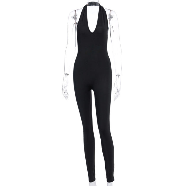 Deep V Jumpsuit