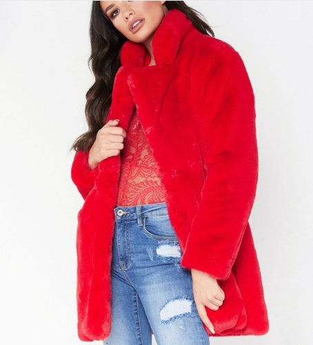 Faux Fur Long Coat