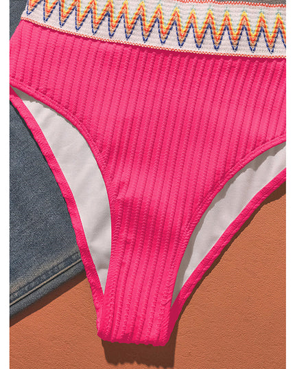 Textured High Waist Bikini