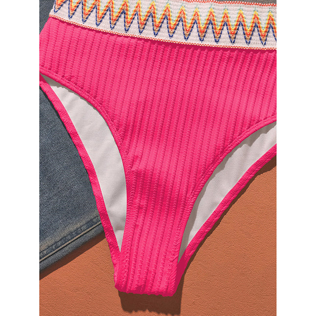 Textured High Waist Bikini