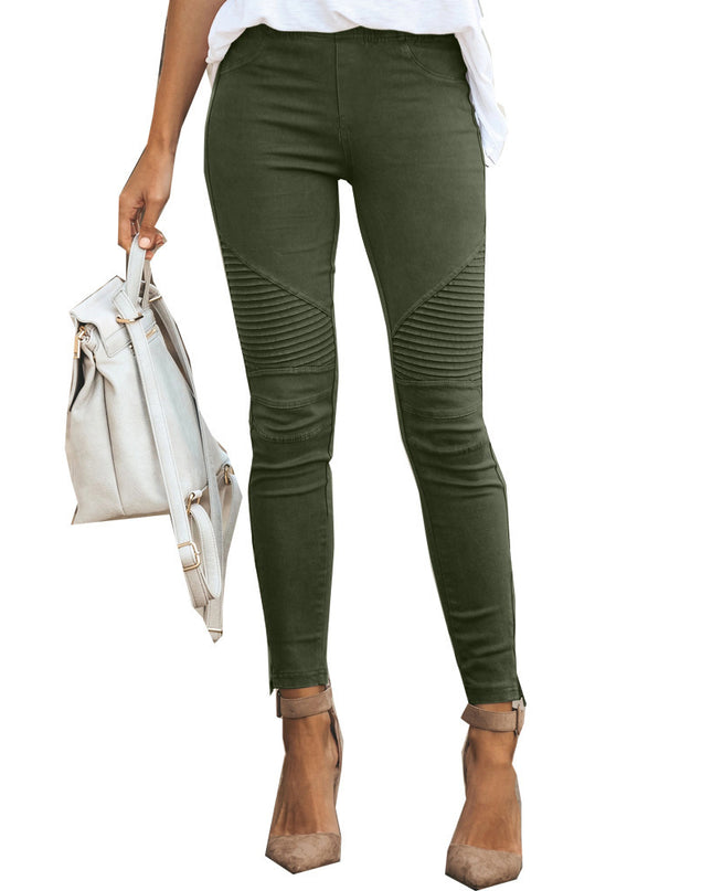 Ribbed Design Jeggings