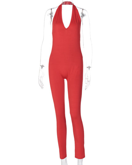 Deep V Jumpsuit
