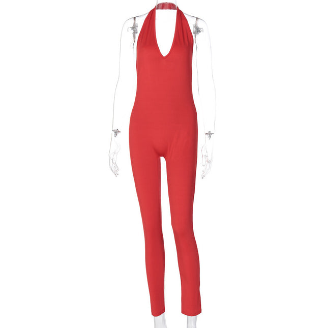 Deep V Jumpsuit