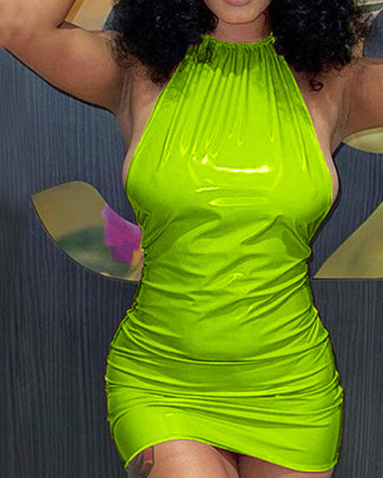 Wet-Look Shine Dress