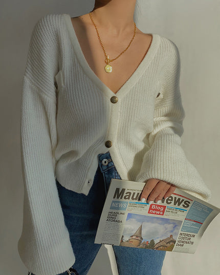 Sweater Button Up Cardigan