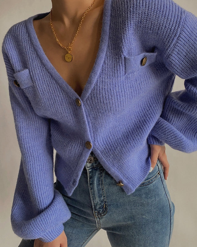 Sweater Button Up Cardigan