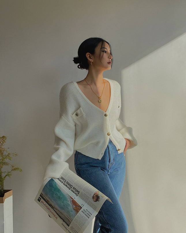 Sweater Button Up Cardigan