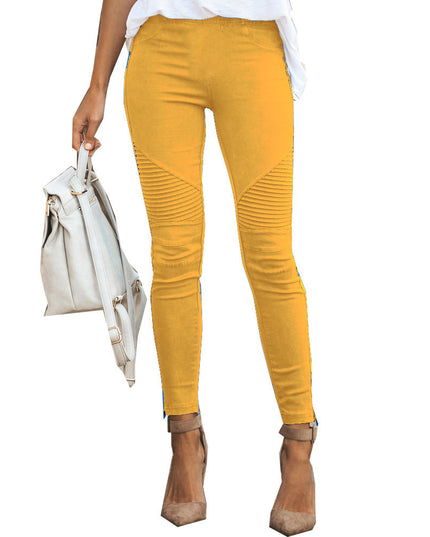 Ribbed Design Jeggings
