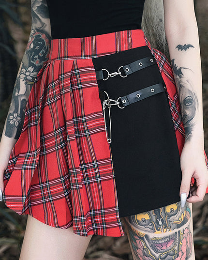 Gothic Pleated Shorts Skirt