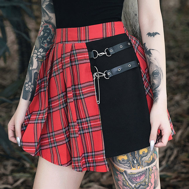 Gothic Pleated Shorts Skirt