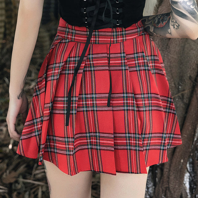 Gothic Pleated Shorts Skirt