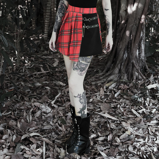 Gothic Pleated Shorts Skirt