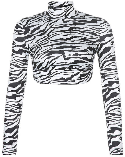 Backless Print Crop Top
