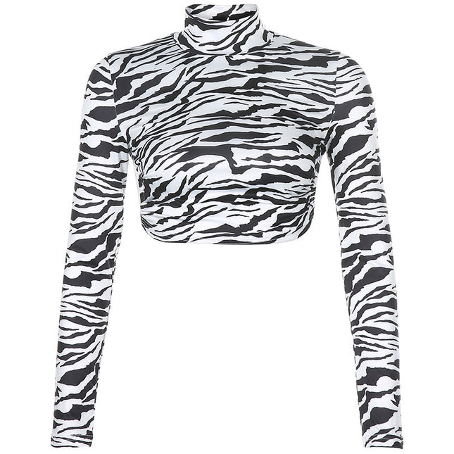 Backless Print Crop Top