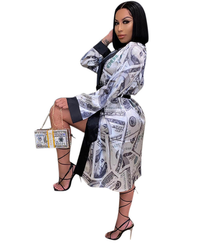 Silky Dollar Bill Robe