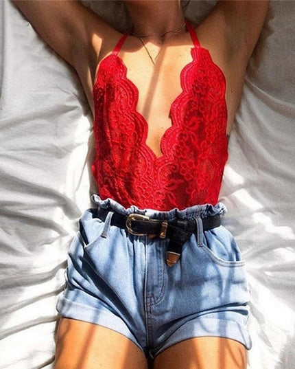 Lace Deep V Bodysuit