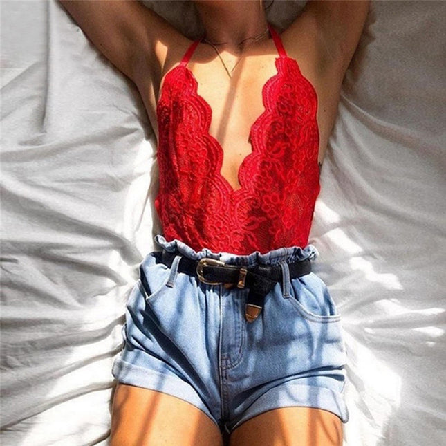 Lace Deep V Bodysuit