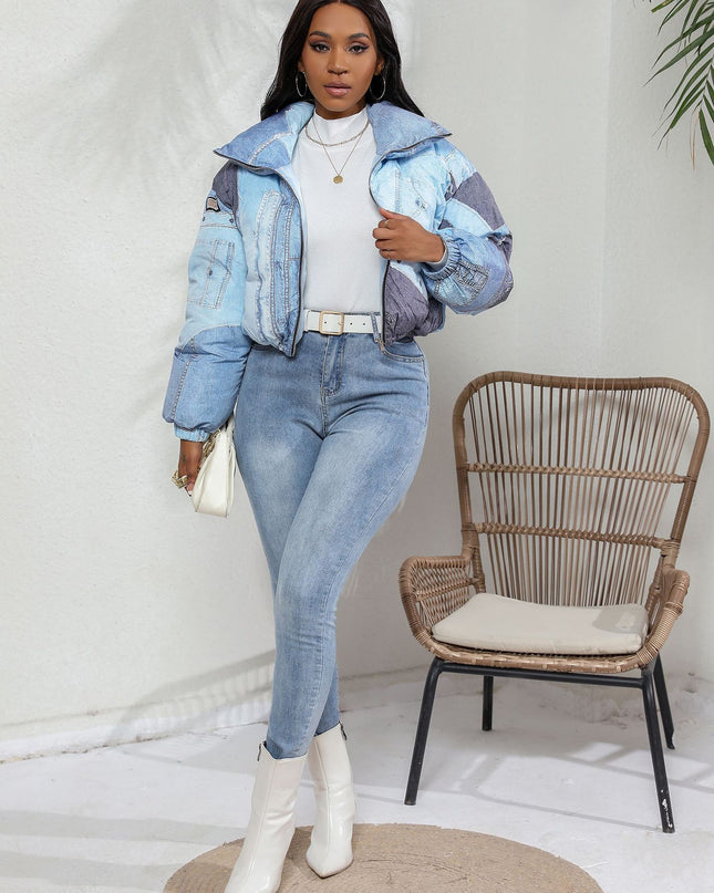 Patchwork Puffer Jacket