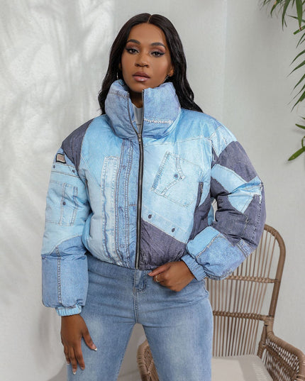 Patchwork Puffer Jacket