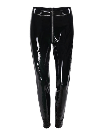 PU Glossy Zip Pants