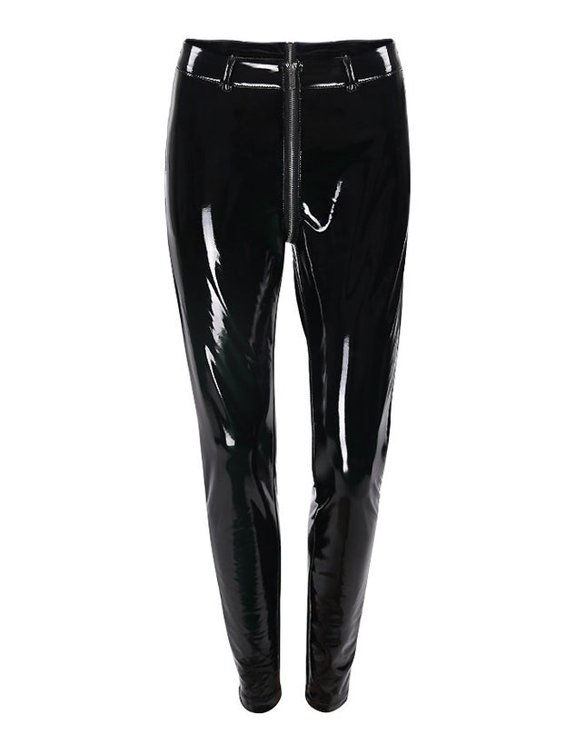 PU Glossy Zip Pants