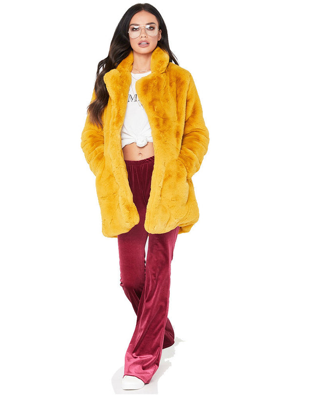 Faux Fur Long Coat