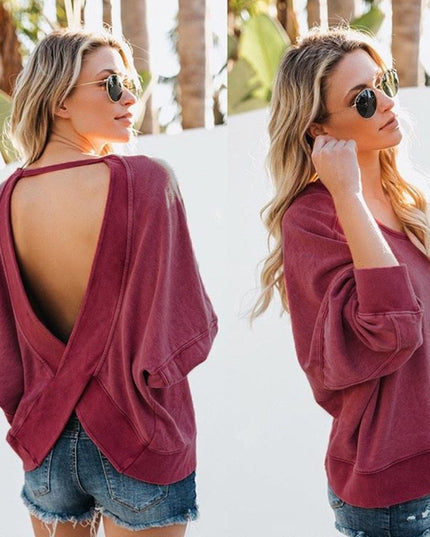Halter Open Back Shirt