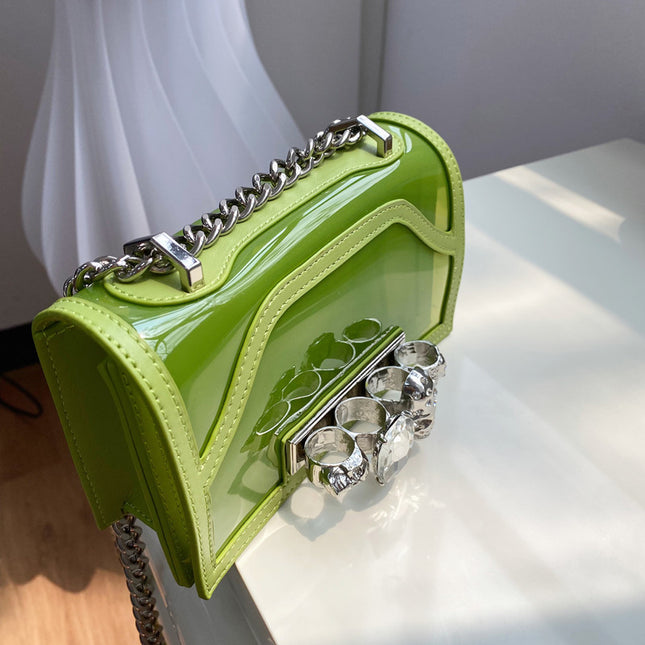 Jelly Bag With Diamonds & Chain