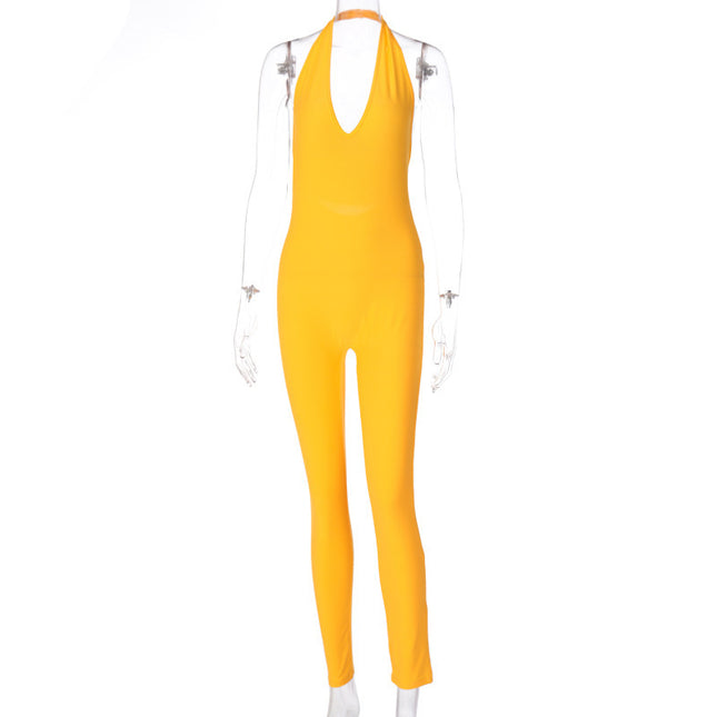 Deep V Jumpsuit