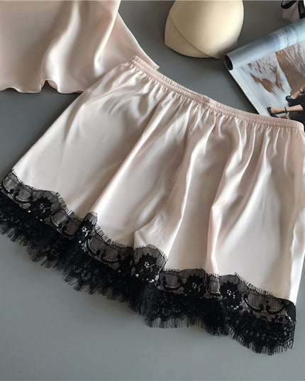 Ribbon Silk Pajama Set