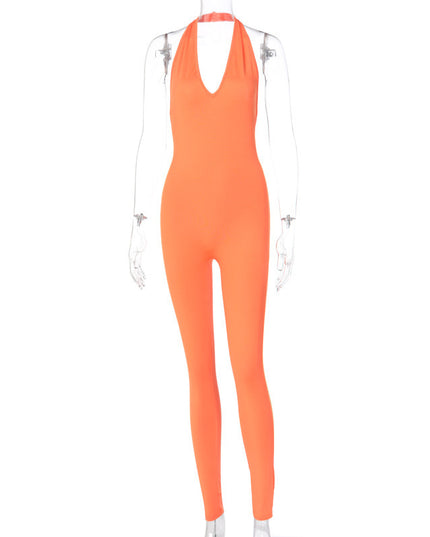 Deep V Jumpsuit