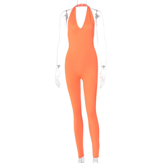 Deep V Jumpsuit