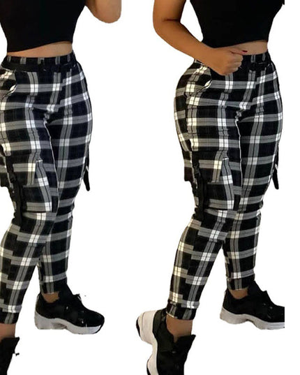 Black Plaid Pants