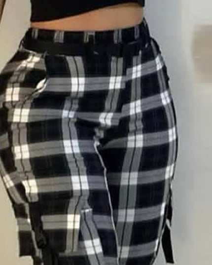 Black Plaid Pants