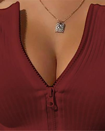 Ribbed Zip Shirt