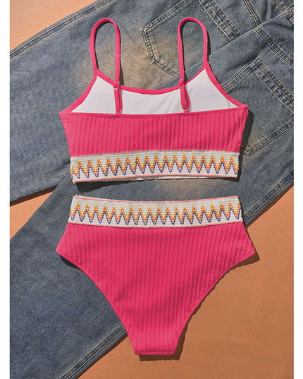 Textured High Waist Bikini
