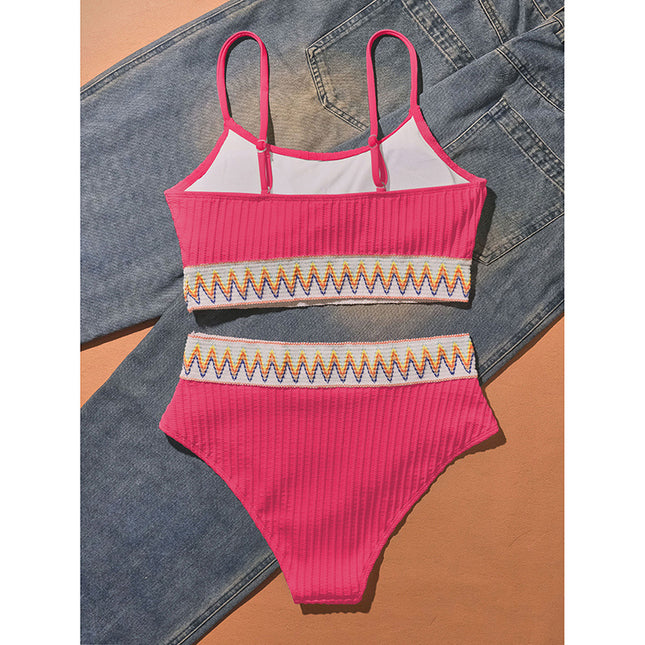 Textured High Waist Bikini