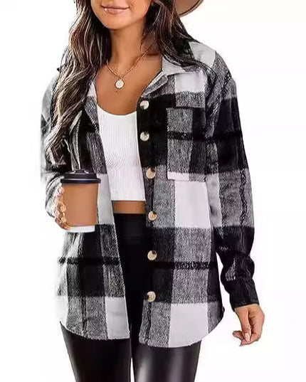 Woolen Plaid Sweater