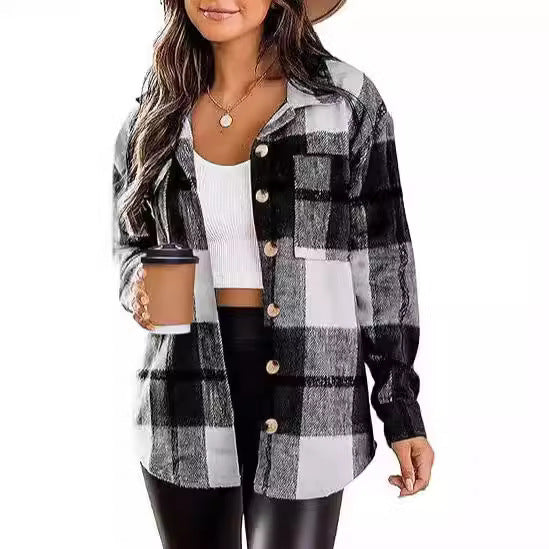 Woolen Plaid Sweater